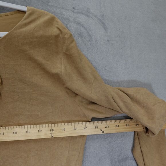 Cappuccini 50 Collezione Blouse Womens Large Indian Native American Western Tan - Picture 3 of 11